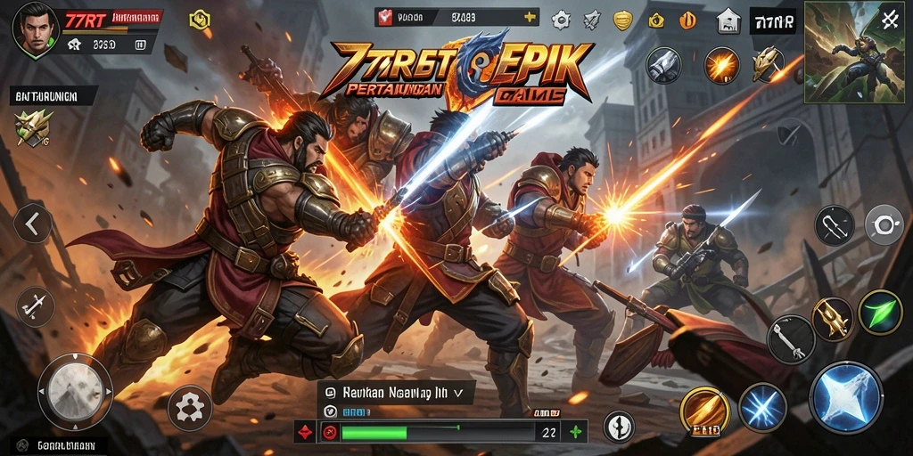 Tangkapan layar aksi mendebarkan dari gameplay 77RT.