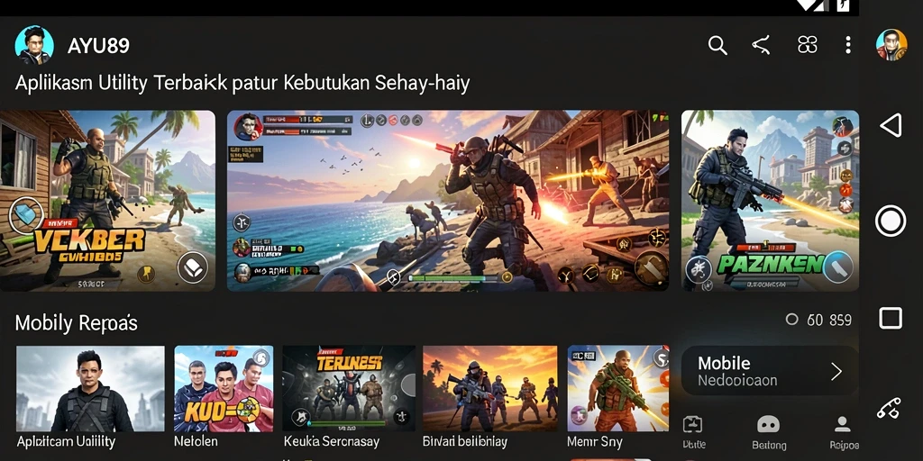 Tampilan AYU89 dengan antarmuka yang ramah pengguna dan fitur lengkap.