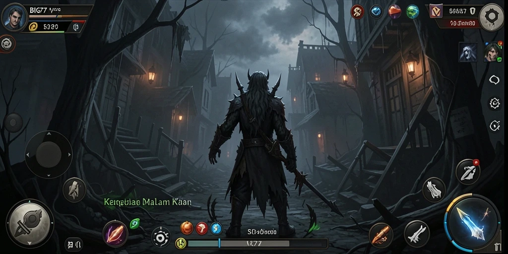 Tampilan gameplay seram yang menegangkan dari BIG77.
