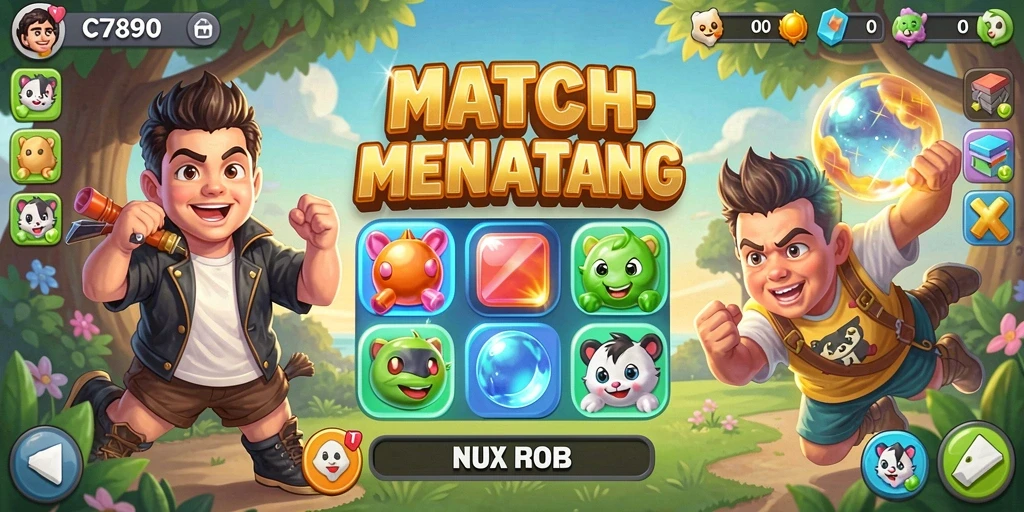 Tampilan gameplay C7890 yang penuh warna dan menarik.