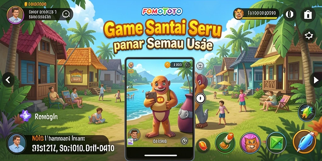 Screenshot FOMOTOTO menampilkan gameplay seru dan interaktif.