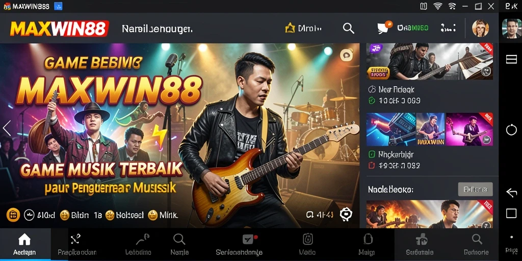 Screenshot gameplay MAXWIN88 yang menampilkan interaksi musik yang seru.