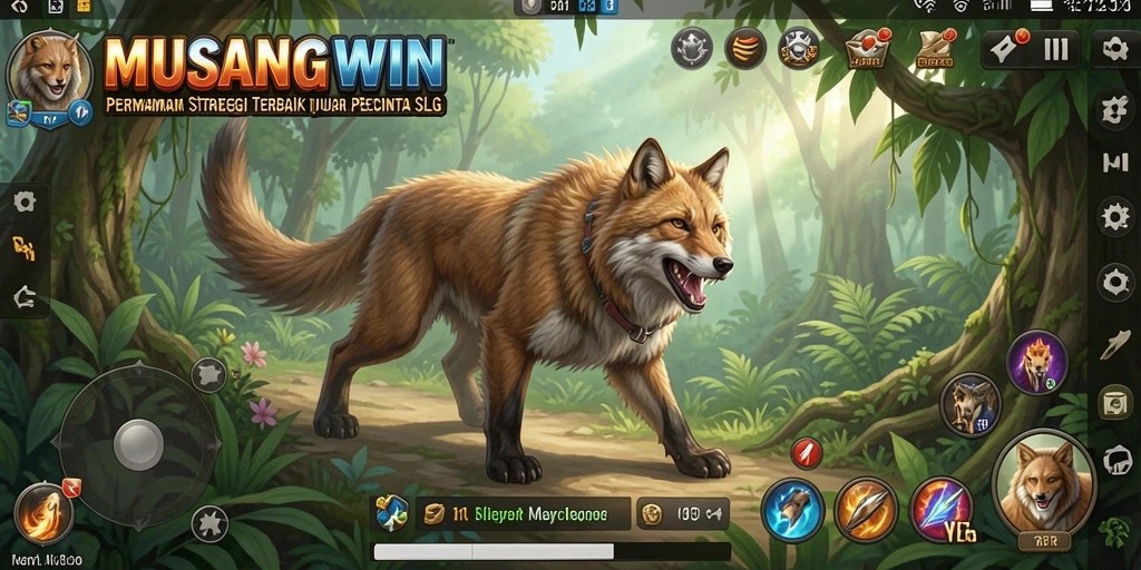 Tampilan menarik dari gameplay strategis MUSANGWIN yang mengasyikkan.