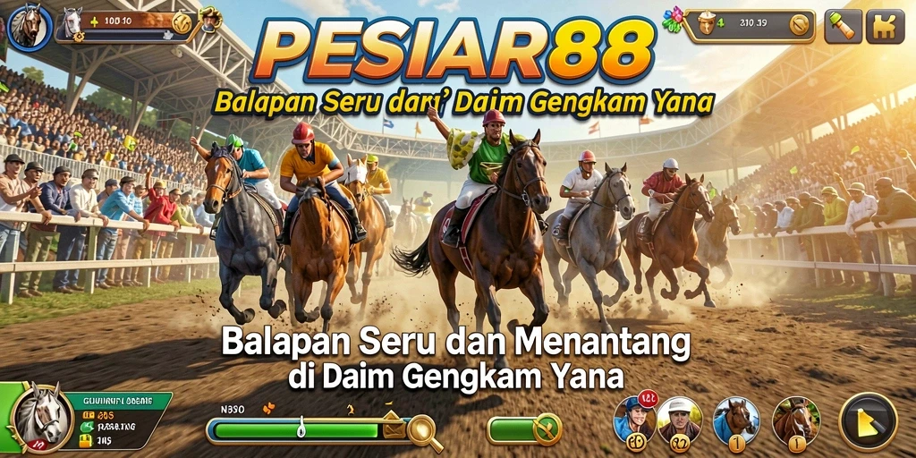 Gameplay PESIAR88 yang menegangkan dan seru saat balapan.