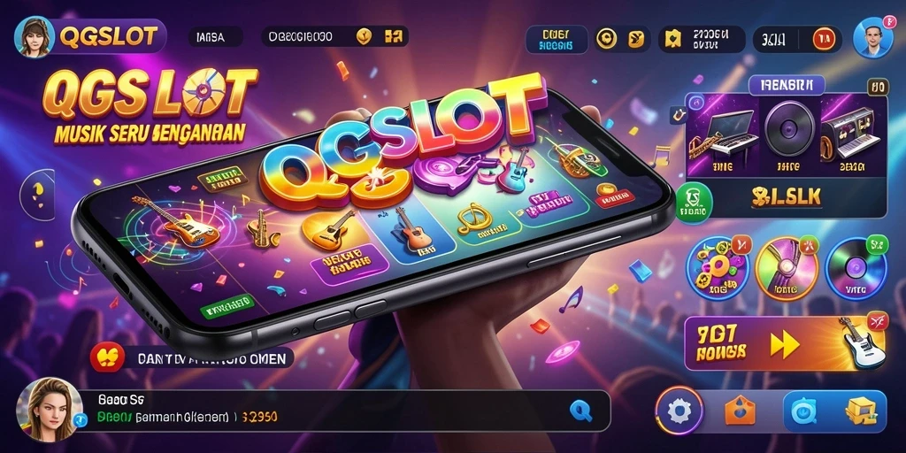Tampilan menarik dari gameplay QQSLOT yang penuh musik dan keseruan.