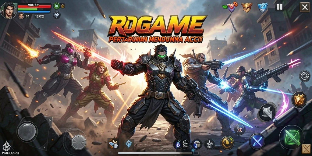 Tangkapan layar RPGAME menunjukkan aksi seru dalam pertempuran.