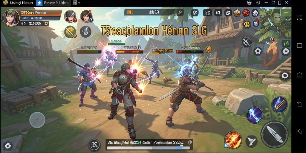 Tangkapan layar SE328 menampilkan pertempuran seru dalam gameplay SLG.