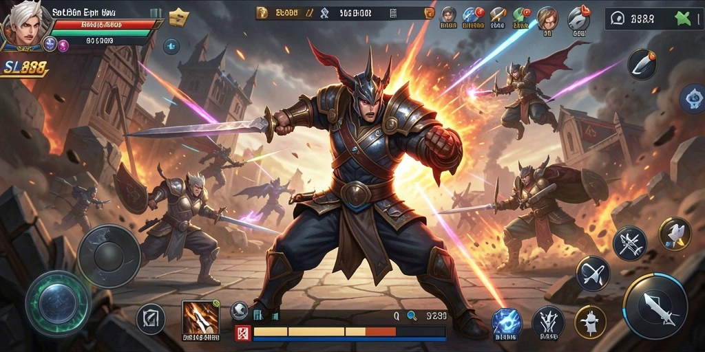 Tampilan gameplay SL888 yang menegangkan dengan aksi Fighting berkelas.
