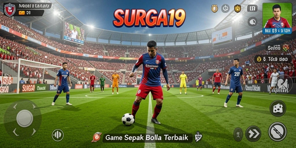 Tampilan menarik gameplay sepak bola di SURGA19.