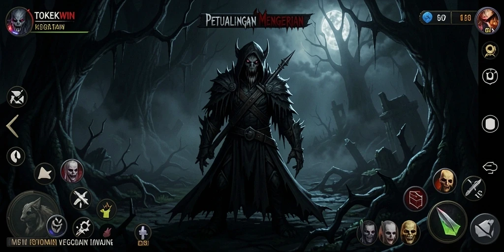 Gameplay menegangkan di dunia penuh kegelapan dan ketakutan.
